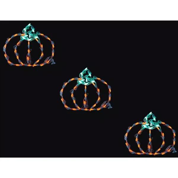 Haunted Hill Farm Mini Pumpkin LED Halloween Light Set, Indoor/Outdoor (Set of 3)