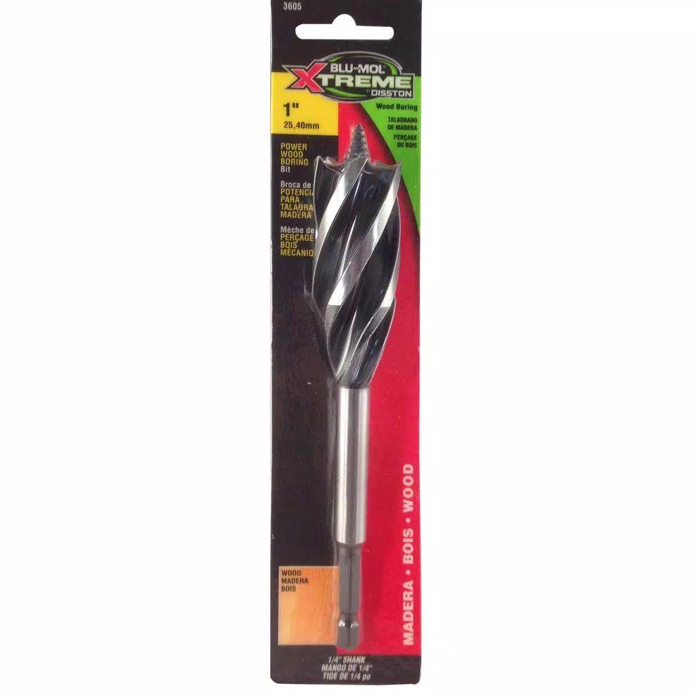 BLU-MOL Xtreme Power 1 in. Diameter x 6.5 in. Length Wood Boring Twist Drill Bit