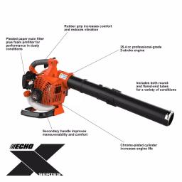 ECHO PB-2620 X Series Handheld Gas Leaf Blower, 25.4 cc, 172 MPH, 456 CFM thumbnail 2