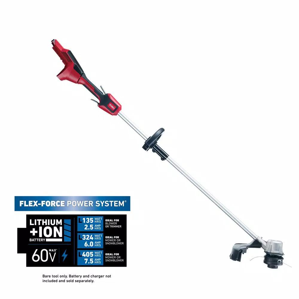 Toro 60V Max Flex-Force Brushless Cordless String Trimmer, 14-16 in. Cutting Width (Tool Only)