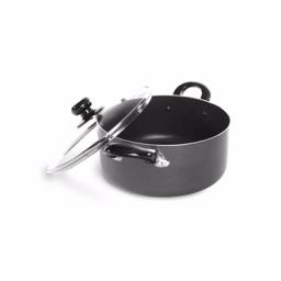 Better Chef 13 qt. Round Aluminum Nonstick Dutch Oven with Glass Lid, Gray thumbnail 1