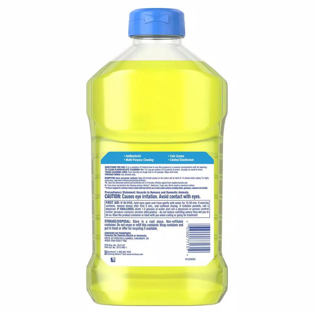 Mr. Clean Antibacterial Multi-Surface Cleaner, Summer Citrus Scent, 45 oz.