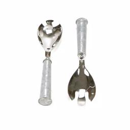 Mind Reader Stainless Steel Salad Server Set - 2-Piece Spoon and Fork Utensils thumbnail 1