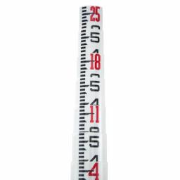 AdirPro 25 ft. Surveyor Oval Leveling Grade Rod, 10ths Scale, Fiberglass thumbnail 2