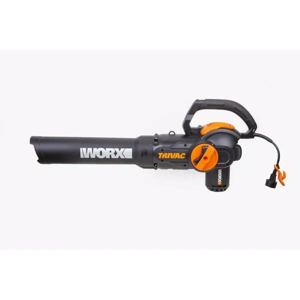 Worx TRIVAC 2.0 3-in-1 Electric Blower, Vacuum, and Mulcher, 12-Amp, 70 MPH, 620 CFM
