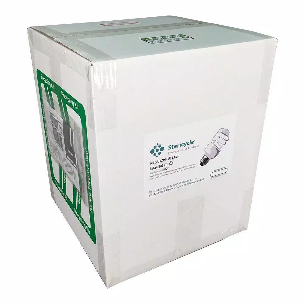 Unbranded 5 Gallon Compact Fluorescent Lamp (CFL) Pail Prepaid Recycling Kit (Holds 45-90 CFLs)