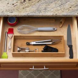 Unbranded Natural Bamboo Drawer Organizer - 15 in. x 6 in. x 2.5 in. Rustic Storage Box thumbnail 3