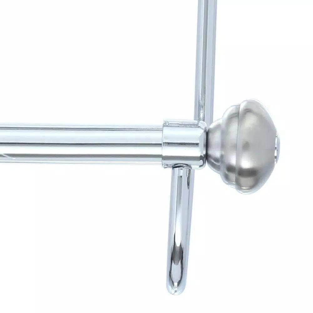 interDesign York Metal 3-Bar Over Shower Door Towel Rack, Split Finish