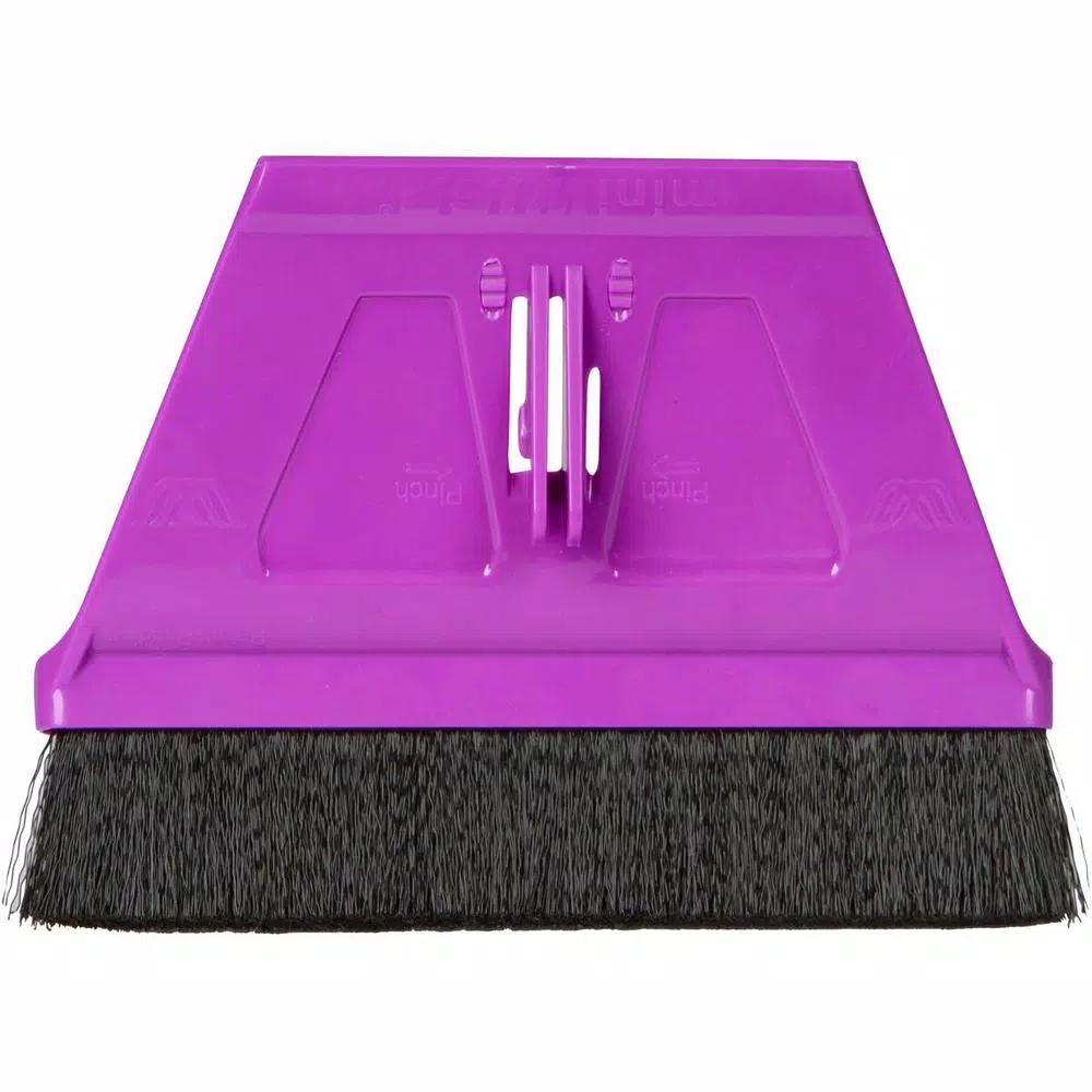 WISP miniWISP 6 in. Purple Whisk Broom and 7 in. Dustpan Set with Electrostatic Bristle Seal Technology