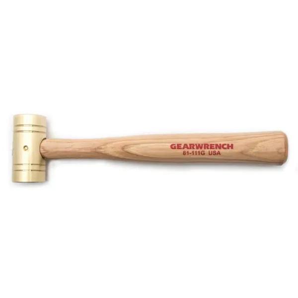 GEARWRENCH 1 lb. Brass Non-Sparking Ball-Peen Hammer with Fiberglass Handle