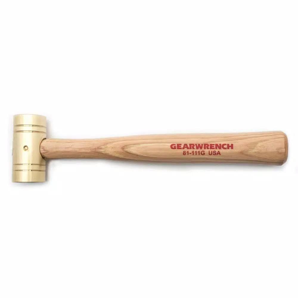 GEARWRENCH 1 lb. Brass Non-Sparking Ball-Peen Hammer with Fiberglass Handle