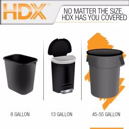HDX 50 Gallon Extra Large Black Trash Bags, 1.1 Mil Thick, 100 Count thumbnail 2
