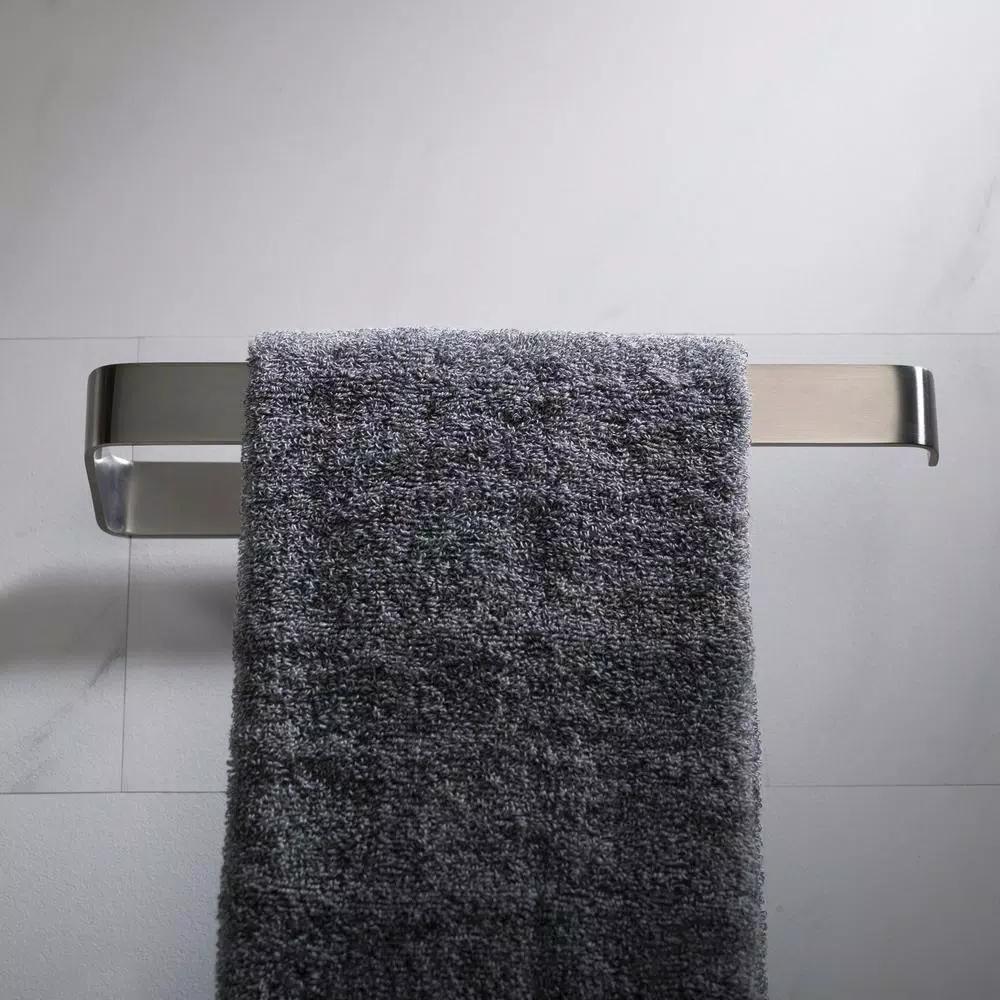 KRAUS Stelios Brushed Nickel Towel Ring - Solid Brass Hand Towel Holder