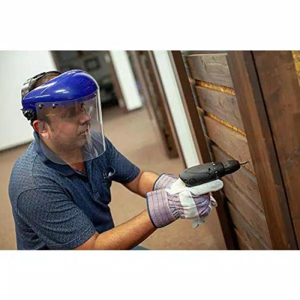 Bison Life Ratchet Headgear for Face Shields, High-Strength Thermoplastic, Blue