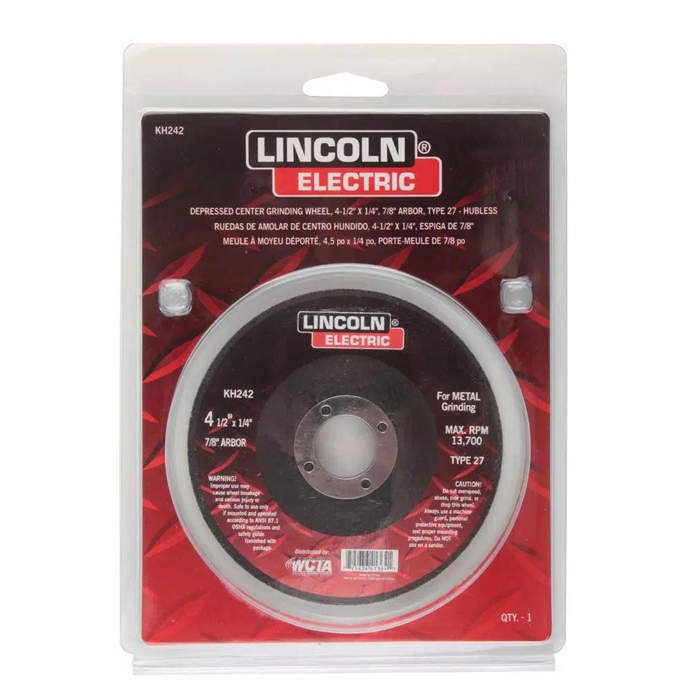 Lincoln Electric 4-1/2 in. x 1/4 in. Type 27 Aluminum Oxide Grinding Wheel