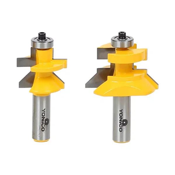 Yonico Carbide Tipped Tongue and Groove Router Bit Set for Flooring, 1/2 in. Shank, 2-Piece