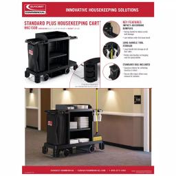 Suncast Commercial 3-Sided Housekeeping Cart Organizer Bag with Shelves thumbnail 5
