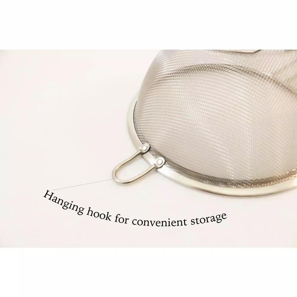 ExcelSteel 9 in. Stainless Steel Mesh Strainer with Long Riveted Handle