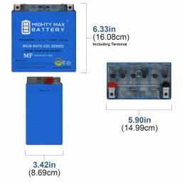 MIGHTY MAX BATTERY Mighty Max YTX16-BS GEL 12V 14 Ah 230 CCA Rechargeable Sealed Lead Acid Powersport Battery thumbnail 5