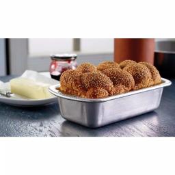 Doughmakers 8.5 x 4.5 in. Heavy Duty 16 Gauge Aluminum Loaf Pan with Patented Pebble Pattern thumbnail 3