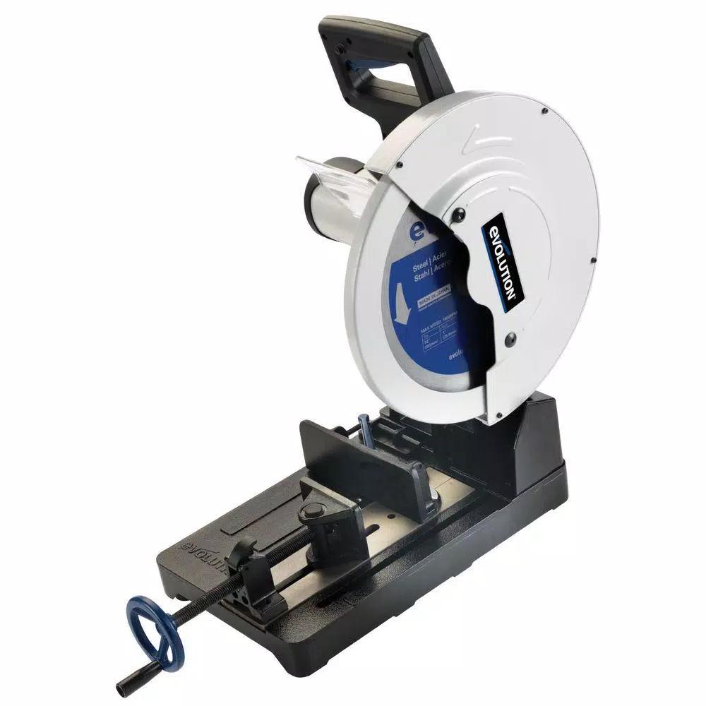Evolution Power Tools Evolution EVOSAW380 14 in. Steel Cutting Chop Saw with 66 Tooth Carbide Tipped Blade