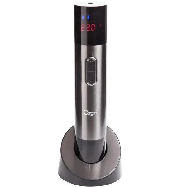 Ozeri Maestro Electric Wine Opener with Infrared Thermometer, Stainless Steel