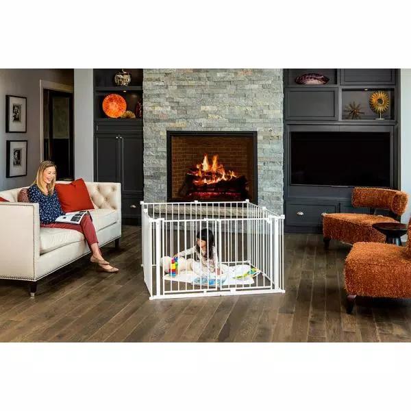 Regalo Super Wide Double Door Baby Gate and Play Yard, 28" Height, Fits Up to 192" Wide