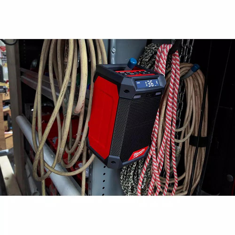 Milwaukee M12 12V Lithium-Ion Cordless Bluetooth AM/FM Jobsite Radio with Charger