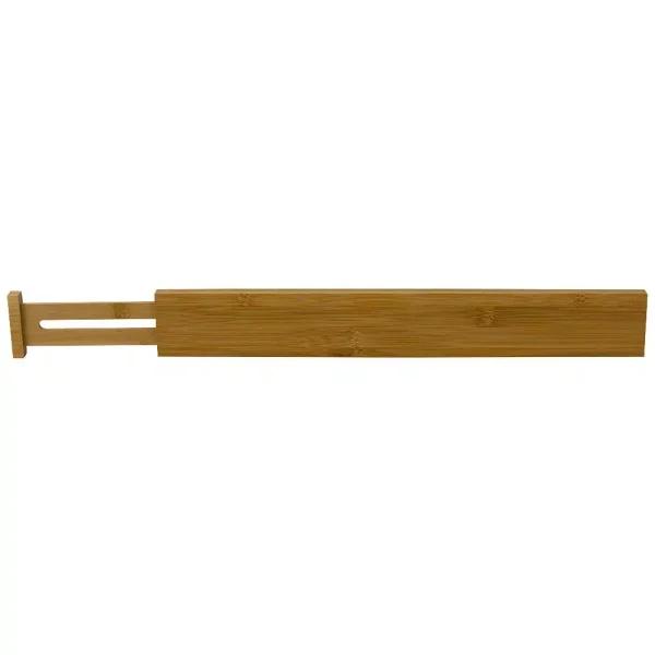 Unbranded Natural Bamboo Drawer Organizer - Expandable Spring-Loaded Divider for Kitchen, Office, and Home