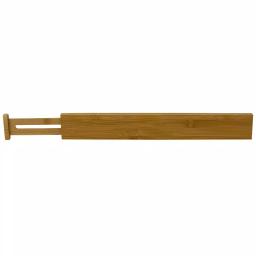Unbranded Natural Bamboo Drawer Organizer - Expandable Spring-Loaded Divider for Kitchen, Office, and Home thumbnail 1