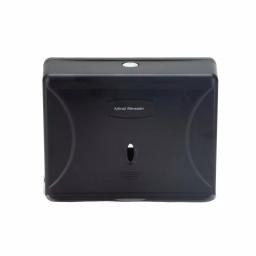 Mind Reader Wall Mounted Black Paper Towel Dispenser with Transparent Viewing Window, High Capacity ABS Plastic thumbnail 1