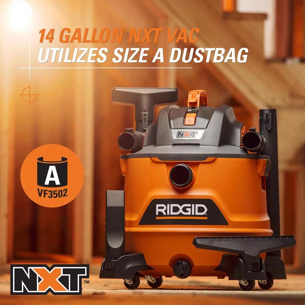 RIDGID 14 Gal. 6.0 Peak HP NXT Wet/Dry Shop Vacuum with 2.5 in. Hose and Accessories