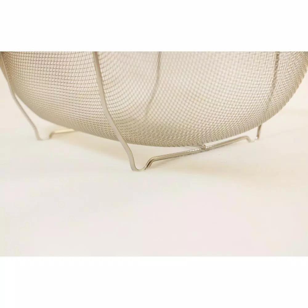 ExcelSteel 11 in. Stainless Steel Over the Sink Mesh Strainer with Extendable Non-Slip Rubber Handles
