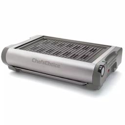 Chef'sChoice 1500W Indoor Electric Countertop Grill with Removable Nonstick Cast Aluminum Plate and Drip Tray, Silver thumbnail 1