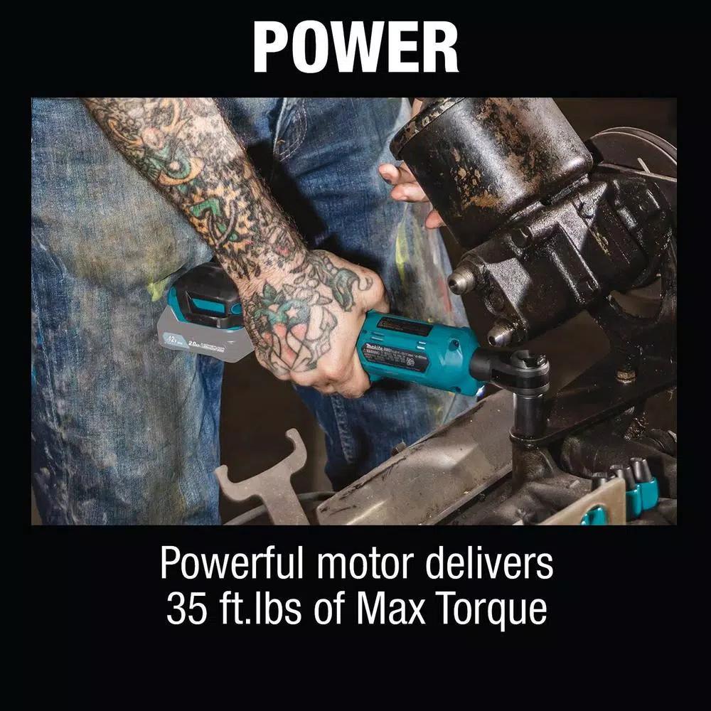 Makita 12V MAX CXT Cordless 3/8 in. and 1/4 in. Sq. Drive Ratchet, Tool Only