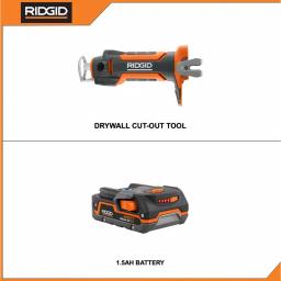 RIDGID 18V Cordless Drywall Cut-Out Tool with 1.5 Ah Lithium-Ion Battery thumbnail 2