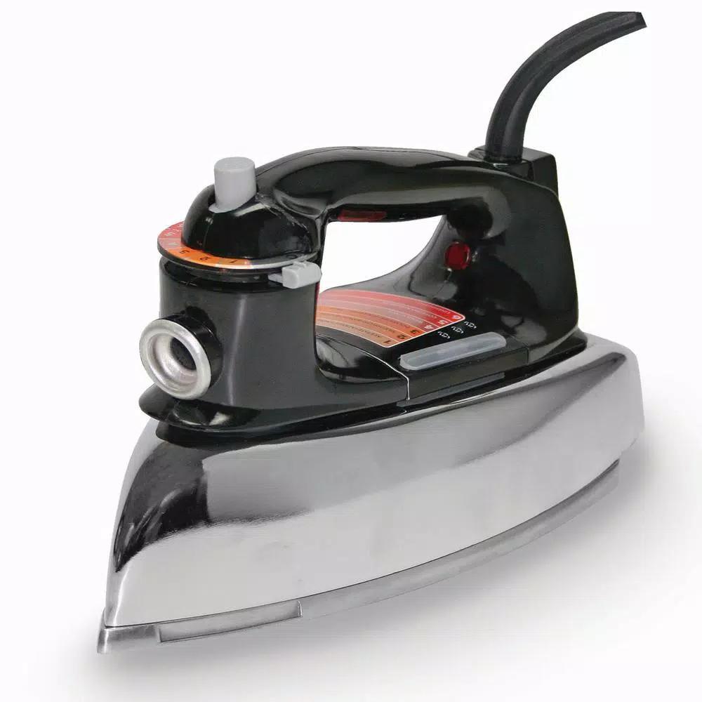Continental Classic Steam and Dry Iron with Polished Aluminum Soleplate, Chrome Body, 1100W
