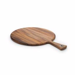 Ironwood Handcrafted Acacia Wood Round Cheese Board and Serving Paddle, 16-inch thumbnail 6