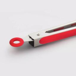 ExcelSteel 12 in. Stainless Steel Tongs with Red Silicone Tips, Stay-Cool Handle (Set of 2) thumbnail 3