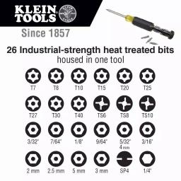 Klein Tools 27-in-1 Multi-Bit Tamperproof Screwdriver with Nut Driver thumbnail 3