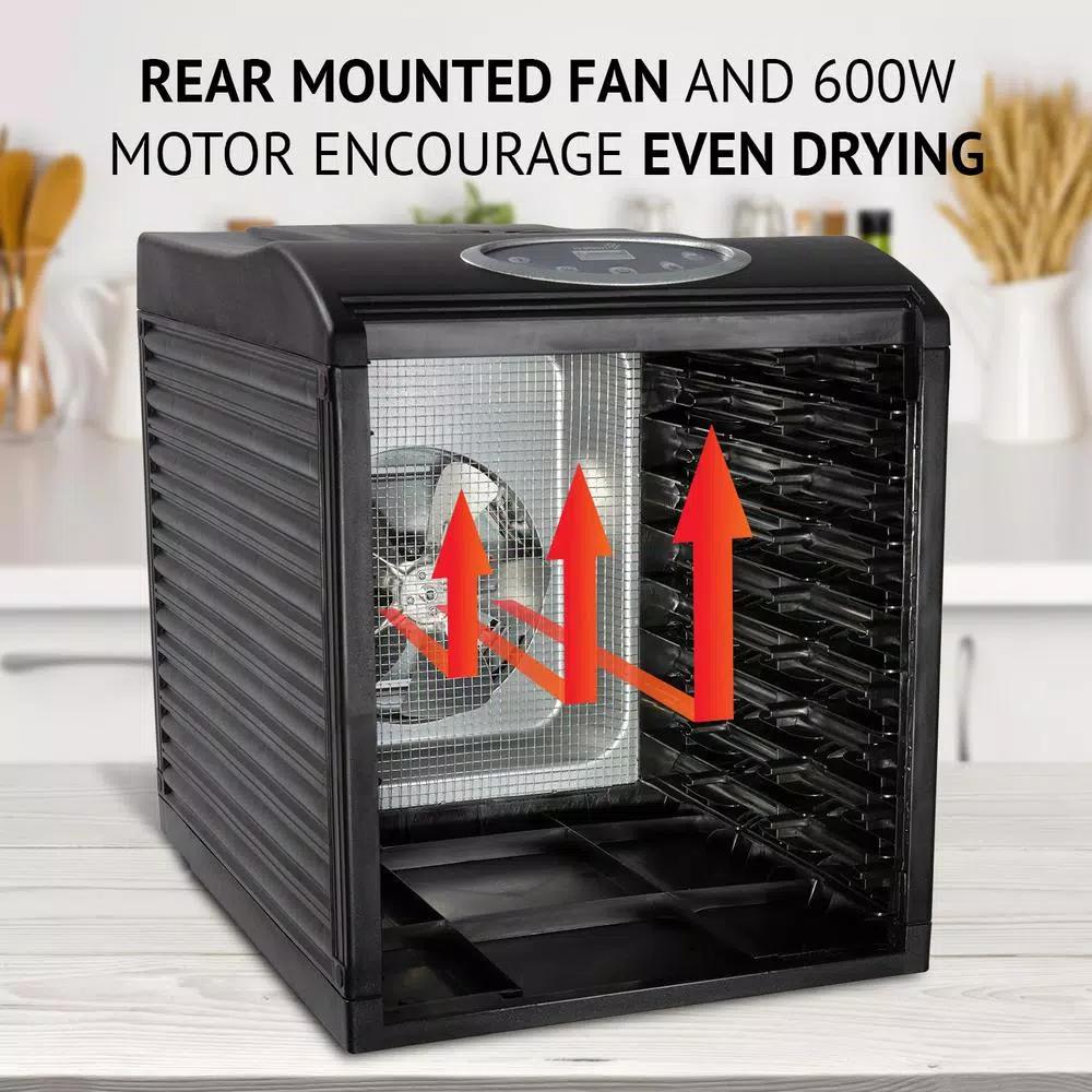 Ivation 9-Tray Electric Food Dehydrator with Digital Timer & Temperature Control, 600W