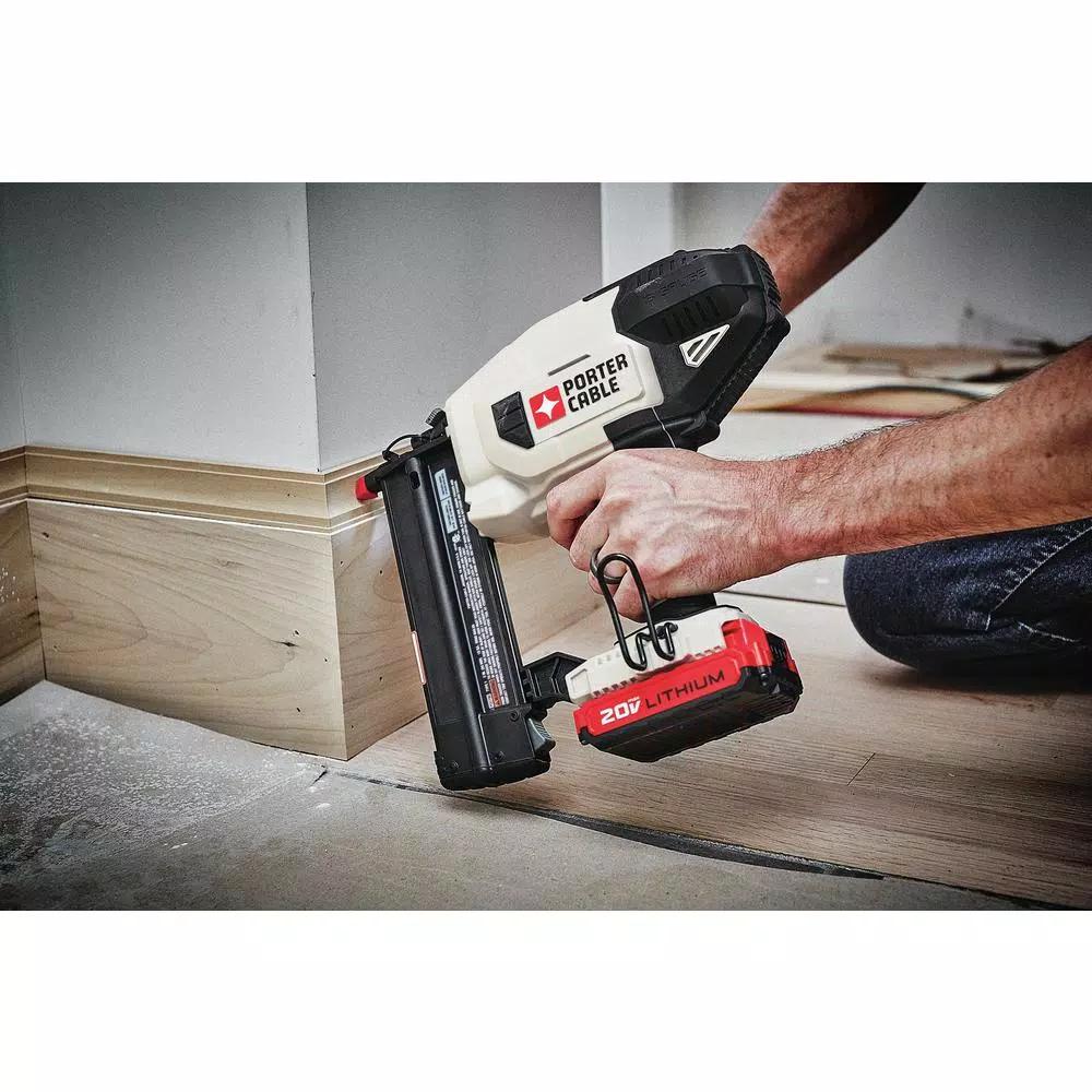 Porter-Cable 20V MAX 18-Gauge Cordless Brad Nailer Kit with 1.5 Ah Battery and Charger