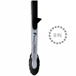 Chefright 9 in. Brushed Stainless Steel Magnetic Locking Tongs with Soft Rubber Grips (Set of 3) thumbnail 3