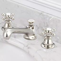 Water Creation Century Classic 8 in. Widespread 2-Handle Bathroom Faucet, Polished Nickel PVD with Pop-Up Drain thumbnail 2