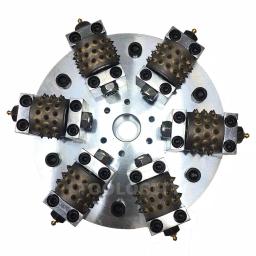 Monster 10 in. Bush Hammer with 6 Rollers and 1 in. Arbor for Concrete Floor Grinding thumbnail 1