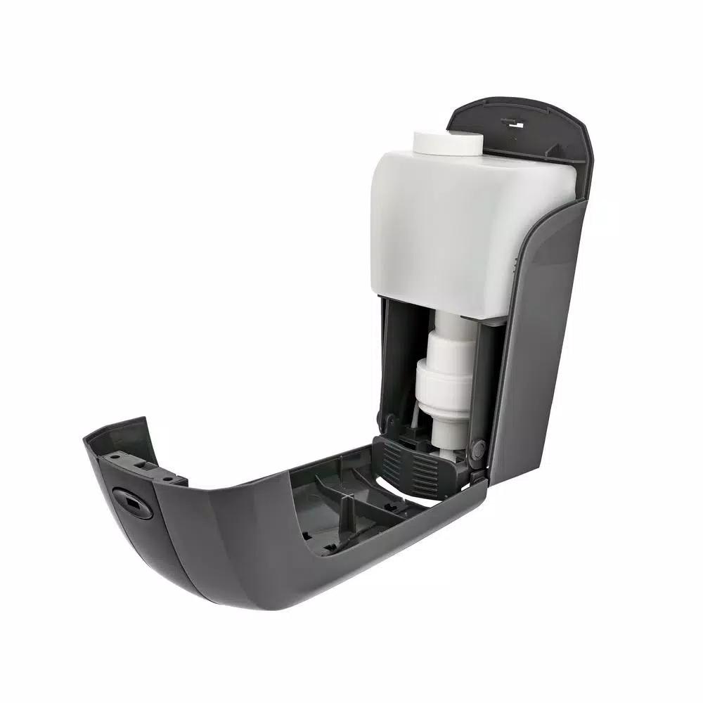 Alpine Industries Aspen Commercial 16 oz. Manual Foam Soap Dispenser, Gray/Black Refillable Wall Mount