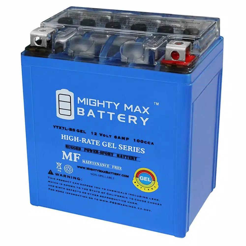 MIGHTY MAX BATTERY Mighty Max YTX7L-BSGEL 12V 6Ah 100 CCA Maintenance Free GEL Sealed Lead Acid Battery
