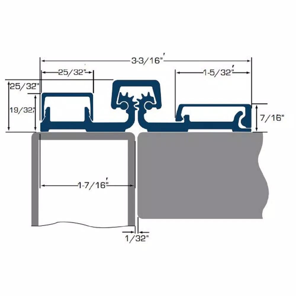 Global Door Controls 83 in. Aluminum Continuous Hinge, Heavy Duty Surface Mount, Limited Frame