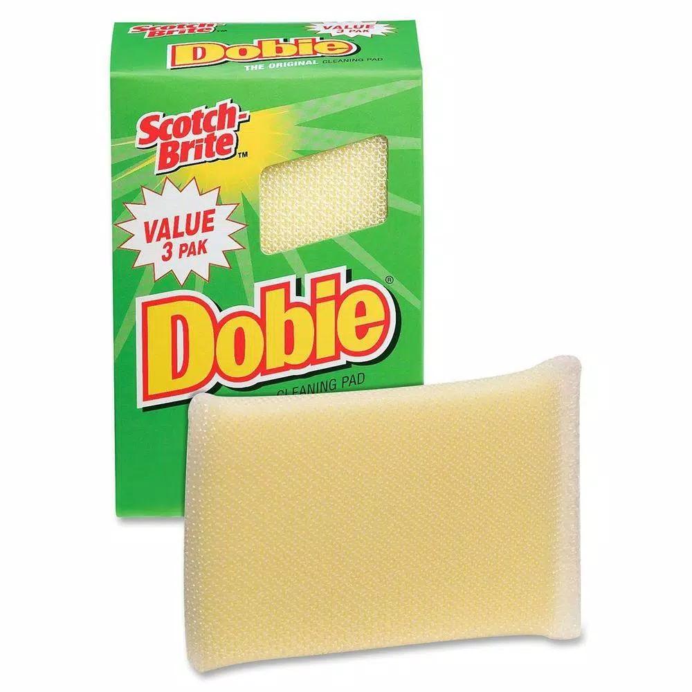 Scotch-Brite Dobie All-Purpose Scouring Cleaning Pads, Non-Abrasive, 3-Pack