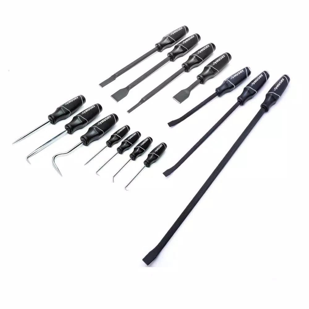 Husky 14-Piece Hook, Pick, Scraper and Pry Bar Set